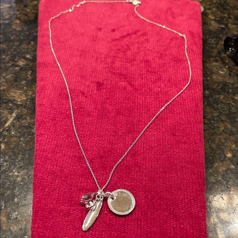 Loft Silver Pendant Necklace with Charms